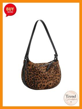 Small Shoulder Bag Faux Leather Underarm Bag Y2K Purse